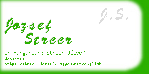 jozsef streer business card